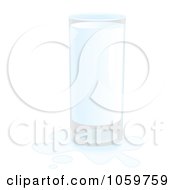 Royalty Free Clip Art Illustration Of An Airbrushed Glass Of Milk With A Splash