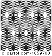 Poster, Art Print Of Seamless Black And White Hexagon Pattern Background