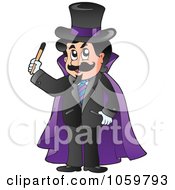 Poster, Art Print Of Magician In A Purple Cape