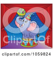 Royalty Free Vector Clip Art Illustration Of A Circus Elephant