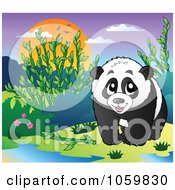 Poster, Art Print Of Happy Panda Bear In The Wild