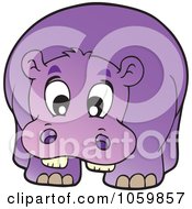 Poster, Art Print Of Purple Hippo