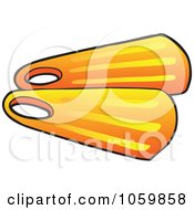 Royalty Free Vector Clip Art Illustration Of A Pair Of Swim Fins