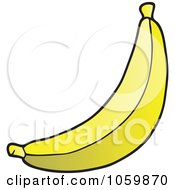 Royalty Free Vector Clip Art Illustration Of A Banana by visekart