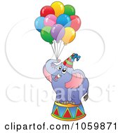 Royalty Free Vector Clip Art Illustration Of A Party Elephant