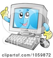 Royalty Free Vector Clip Art Illustration Of A Smart Desktop Computer