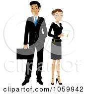 Hispanic Business Man And Woman