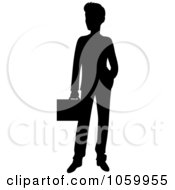 Royalty Free Vector Clip Art Illustration Of A Black Silhouetted Businessman