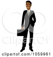 Poster, Art Print Of Professional Black Businessman In A Black Suit