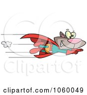 Poster, Art Print Of Cartoon Super Cat Flying