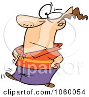Royalty Free Vector Clip Art Illustration Of A Cartoon Impatient Man Tapping His Foot