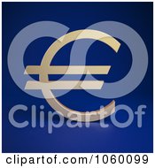 Poster, Art Print Of 3d Euro Symbol On Blue