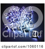 Royalty Free CGI Clip Art Illustration Of 3d Glowing Cubes 1