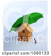 Poster, Art Print Of 3d Security Umbrella Over A House