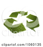 Poster, Art Print Of 3d Recycle Symbol Of Grass