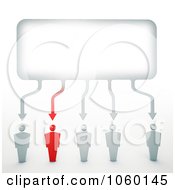 Royalty Free CGI Clip Art Illustration Of A Five 3d People Connected To A Word Balloon by Mopic