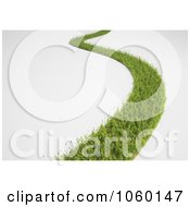 Royalty Free CGI Clip Art Illustration Of A 3d Wildflower And Grass Path by Mopic
