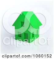 Royalty Free CGI Clip Art Illustration Of A 3d Green Home