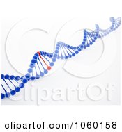 Royalty Free CGI Clip Art Illustration Of A 3d DNA Strand