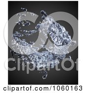 Royalty Free CGI Clip Art Illustration Of A 3d Water Splash