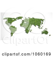 Poster, Art Print Of 3d Atlas Made Of Trees