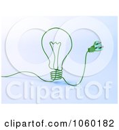 Royalty Free CGI Clip Art Illustration Of A 3d Light Bulb And Cord