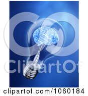 Royalty Free CGI Clip Art Illustration Of A 3d Brain In A Bulb by Mopic