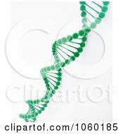 Royalty Free CGI Clip Art Illustration Of A 3d Green DNA Strand