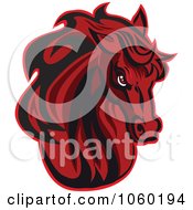 Poster, Art Print Of Red Horse Head Logo - 5