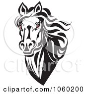 Poster, Art Print Of Red Eyed Horse Head Logo - 5