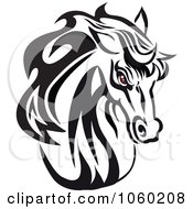 Poster, Art Print Of Red Eyed Horse Head Logo - 2