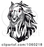 Poster, Art Print Of Red Eyed Horse Head Logo - 4