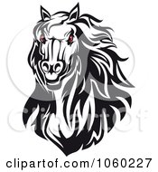 Poster, Art Print Of Red Eyed Horse Head Logo - 3