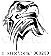 Royalty Free Vector Clip Art Illustration Of A Black And White Eagle Logo by Vector Tradition SM #COLLC1060238-0169