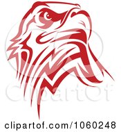 Royalty Free Vector Clip Art Illustration Of A Red Eagle Logo