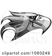 Royalty Free Vector Clip Art Illustration Of An Eagle Head Logo 1