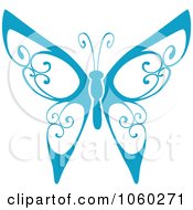 Poster, Art Print Of Blue Butterfly Logo - 3