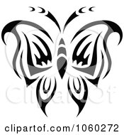 Poster, Art Print Of Black And White Butterfly Logo - 3