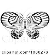 Poster, Art Print Of Black And White Butterfly Logo - 11