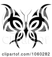 Royalty Free Vector Clip Art Illustration Of A Black And White Butterfly Logo 6