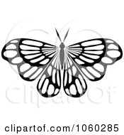 Poster, Art Print Of Black And White Butterfly Logo - 12