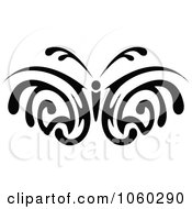 Poster, Art Print Of Black And White Butterfly Logo - 2