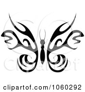 Poster, Art Print Of Black And White Butterfly Logo - 1