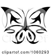 Poster, Art Print Of Black And White Butterfly Logo - 5