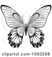 Poster, Art Print Of Black And White Butterfly Logo - 10