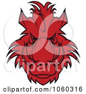 Royalty Free Vector Clip Art Illustration Of A Razorback Boar Logo 8