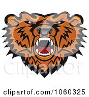 Royalty Free Vector Clip Art Illustration Of A Brown Bear Logo 2