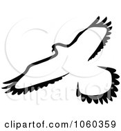 Royalty Free Vector Clip Art Illustration Of A Black And White Bird Logo 4