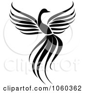 Royalty Free Vector Clip Art Illustration Of A Black And White Bird Logo 3