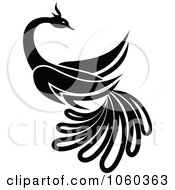 Royalty Free Vector Clip Art Illustration Of A Black And White Bird Logo 5